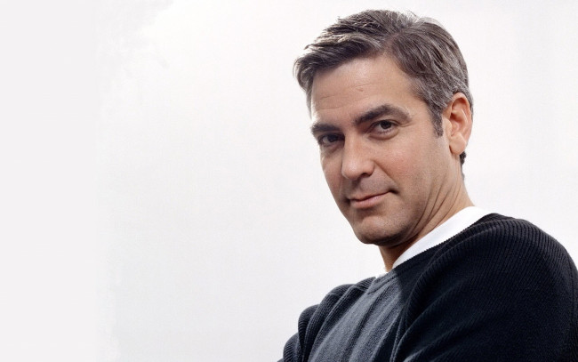 Обои картинки фото мужчины, george clooney, актер, свитер