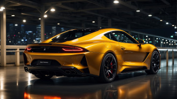 Картинка разное компьютерный+дизайн искусствo ии суперкары lotus emira концепт кар произведения искусства компьютерная графика научная фантастика вид сзади задние фонари отражение транспортное средство глубина резкости фары желтый цифровое искусство