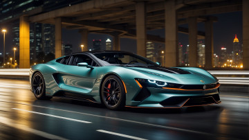 Картинка разное компьютерный+дизайн суперкар концепт кар mclaren p1 произведения искусства компьютерная графика научная фантастика вид спереди фары уличный фонарь искусство ии вождение транспортное средство ночь здание дорога цифровое