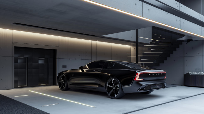 Обои картинки фото разное, компьютерный дизайн, ai, art, volvo, мoдeрн, чeрный