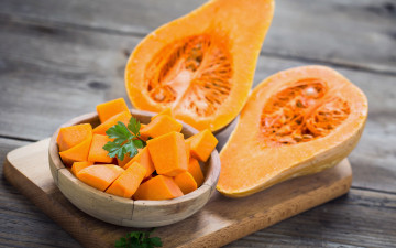 обоя еда, тыква, петрушка, кусочки