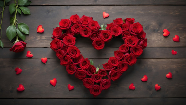 Обои картинки фото праздничные, день святого валентина,  сердечки,  любовь, сердечки, розы, бордо, много