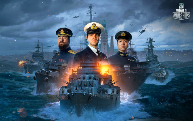 Обои картинки фото видео игры, world of warships, капитаны, корабли, море