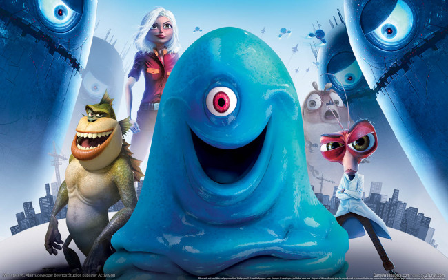 Обои картинки фото monsters, vs, aliens, видео, игры