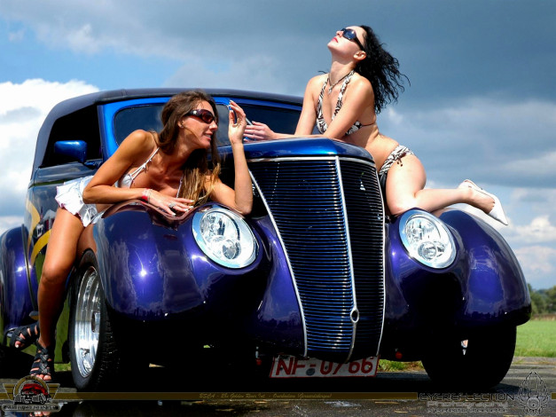 Обои картинки фото автомобили, авто, девушками