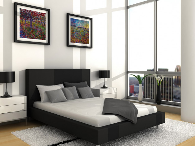 Обои картинки фото интерьер, спальня