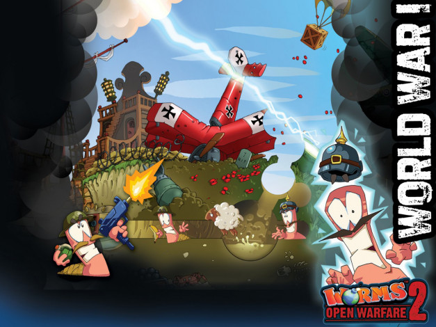 Обои картинки фото worms, open, warfare, видео, игры
