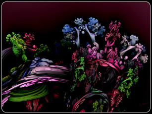 Картинка 3д графика fractal фракталы цвета узор
