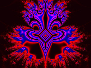 Картинка 3д графика fractal фракталы фон цвета