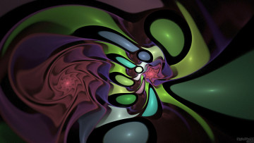 Картинка 3д графика fractal фракталы фон узор