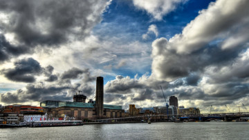 Картинка города пейзажи облака