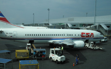 Картинка авиация другое погрузчики аэродром самолет