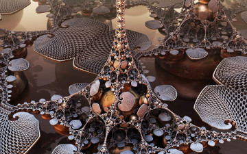 Картинка 3д графика fractal фракталы форма цвет