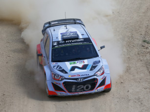 Картинка спорт авторалли пыль скорость 2014 wrc i20 hyundai