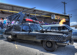 Картинка long+black+cadillac+with+optional+accessories автомобили выставки+и+уличные+фото авто аксессуары