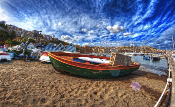 Картинка корабли порты+ +причалы лодка пляж