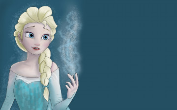 Картинка девушка рисованные люди frozen косички