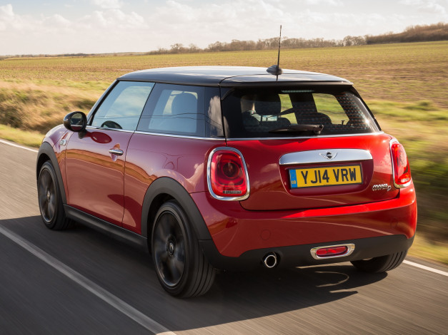 Обои картинки фото автомобили, mini, красный, 2014, f56, uk-spec, cooper, d