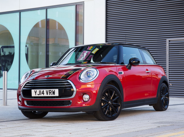 Обои картинки фото автомобили, mini, uk-spec, cooper, d, красный, 2014, f56