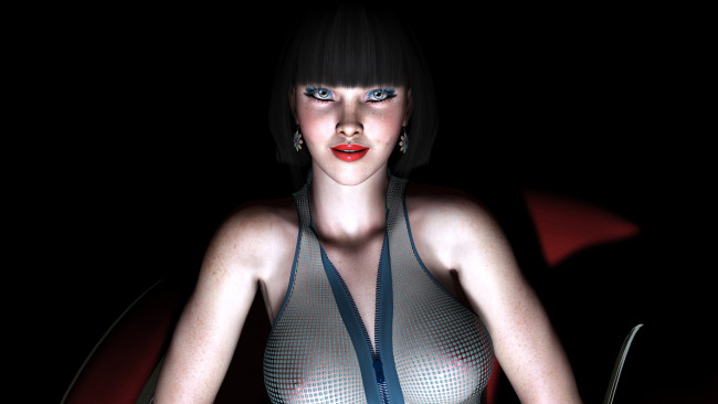 Обои картинки фото 3д графика, people , люди, девушка, взгляд