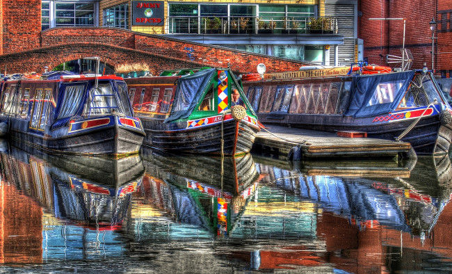 Обои картинки фото корабли, другое, канал, пристань