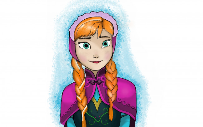 Обои картинки фото девушка, рисованные, люди, косички, frozen