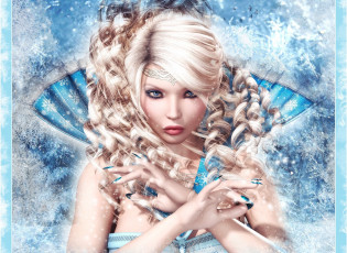 Картинка 3д+графика люди+ people блондинка фон взгляд девушка