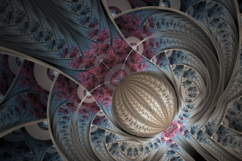 Картинка 3д+графика фракталы+ fractal фон узор цвета