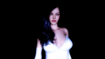 Картинка 3д+графика люди+ people взгляд фон девушка