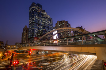 Картинка bangkok +thailand города бангкок+ таиланд огни мост трасса