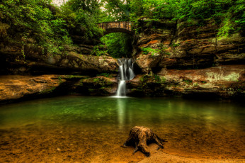 Картинка природа водопады водопад река лес