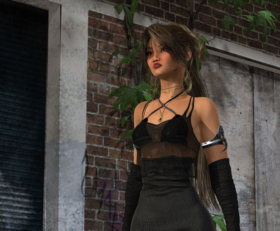 Обои картинки фото 3д графика, люди , people, девушка, взгляд, фон