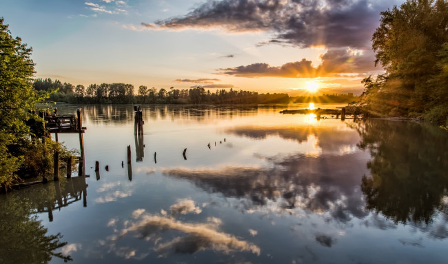 Обои картинки фото природа, восходы, закаты, рассвет