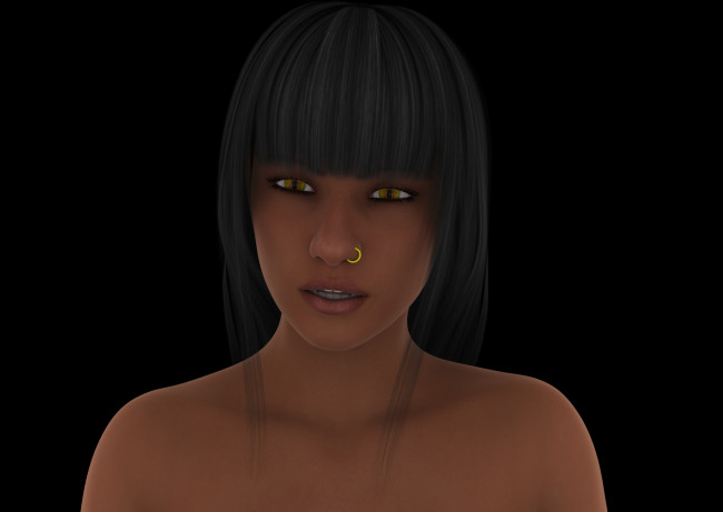 Обои картинки фото 3д графика, портрет , portraits, девушка, взгляд, фон