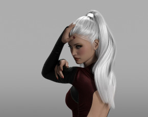 Картинка 3д+графика люди+ people девушка взгляд фон