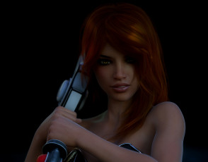 Картинка 3д+графика портрет+ portraits девушка взгляд фон