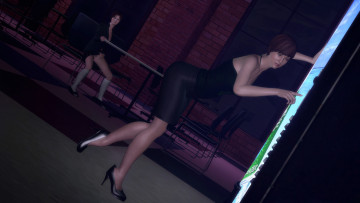 Картинка 3д+графика люди+ people девушки взгляд фон