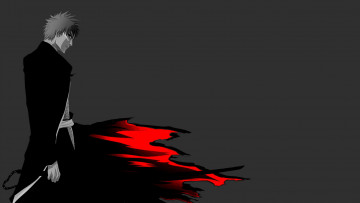 Картинка аниме bleach фон взгляд парень