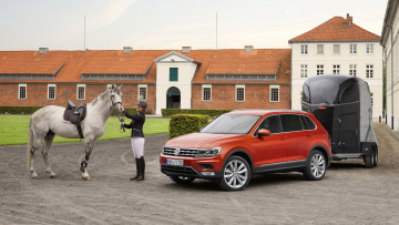 Картинка volkswagen+tiguan+with+a+trailer+2017 автомобили volkswagen tiguan trailer 2017