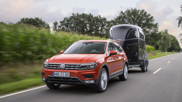 Картинка volkswagen+tiguan+with+a+trailer+2017 автомобили volkswagen tiguan trailer 2017