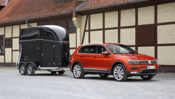 Картинка volkswagen+tiguan+with+a+trailer+2017 автомобили volkswagen tiguan trailer 2017