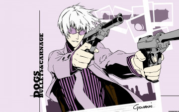Картинка аниме dogs +bullets+&+carnage пистолеты парень