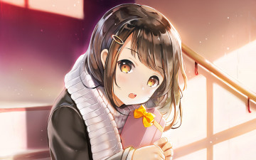 Картинка аниме unknown +другое девушка взгляд фон