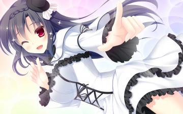 Картинка аниме unknown +другое взгляд фон девушка