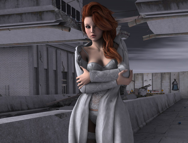 Обои картинки фото 3д графика, люди , people, девушка, фон, взгляд