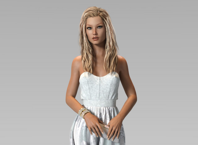 Обои картинки фото 3д графика, люди , people, девушка, взгляд, фон