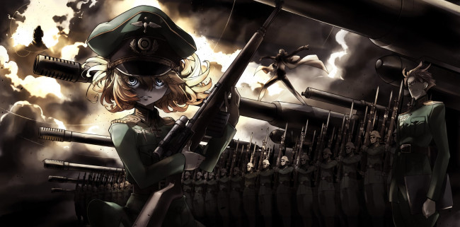 Обои картинки фото аниме, youjo senki, tanya, degurechaff