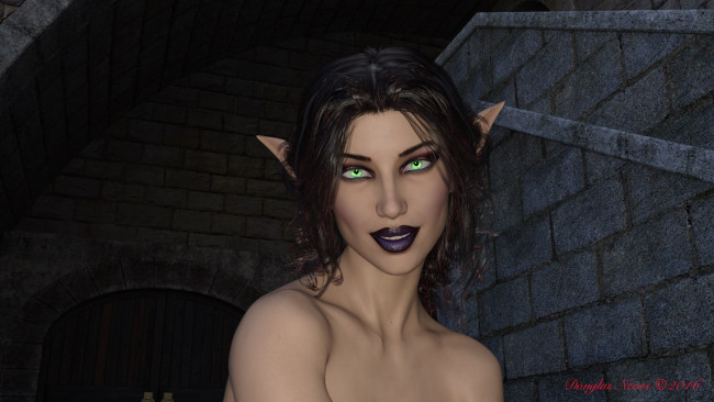 Обои картинки фото 3д графика, эльфы , elves, эльфийка, взгляд, фон