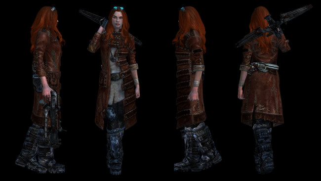 Обои картинки фото 3д графика, фантазия , fantasy, взгляд, девушки, фон