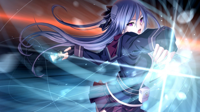 Обои картинки фото аниме, unknown,  другое, фон, девушка, взгляд